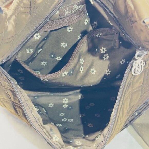 VERA BRADLEY Quilted Crossbody Bag With Adjustable Strap & Multi Pockets Brown - Picture 9 of 14